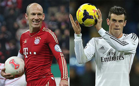 M.U chi 150 triệu bảng mua Robben và Gareth Bale