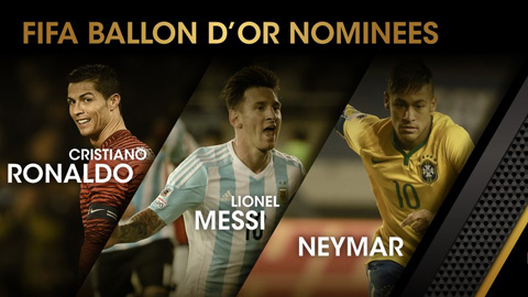 QBV2015: Ronaldo chống lại Messi & Neymar