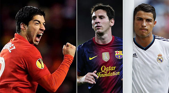 Suarez sẵn sàng lật đổ cả Ronaldo và Messi