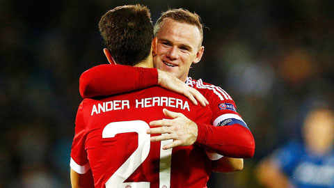 Chấm điểm M.U sau trận thắng Brugge 4-0: ấn tượng Rooney & Herrera
